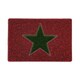 image 1 of Christmas Star PVC Spaghetti Doormat - Red, Black & Green Design Red | 60cm x 40cm