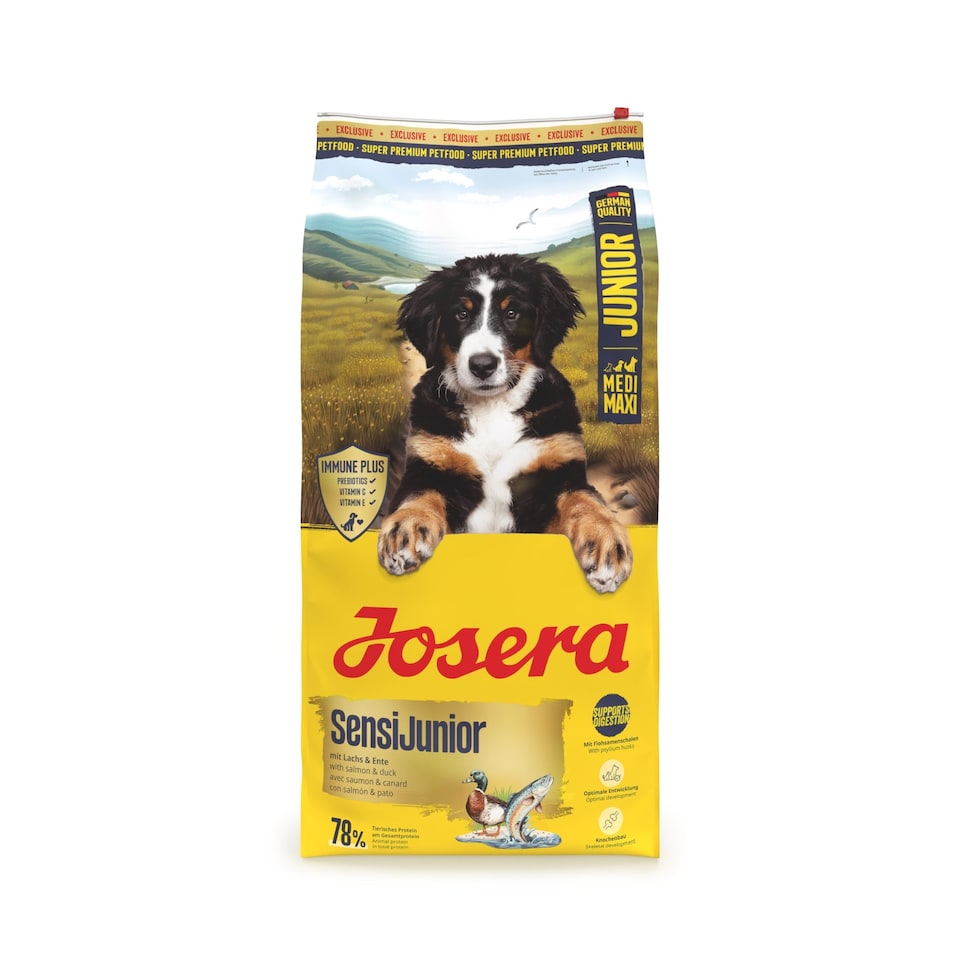 image 1 of Josera SensiJunior complete puppy food | For active pups | Sensitive digestion | Gluten-free | Medium & large breeds | Immune Plus | Lots of meat | 12.5kg