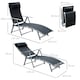 image 7 of Outsunny Sun Lounger Recliner w/ Pillow Foldable 7 Levels Textilene Black