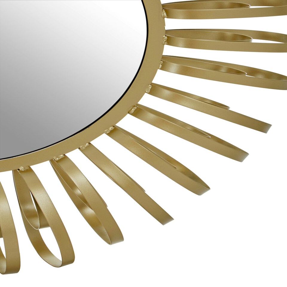 image 1 of Trento Multi Ring Design Wall Mirror Gold