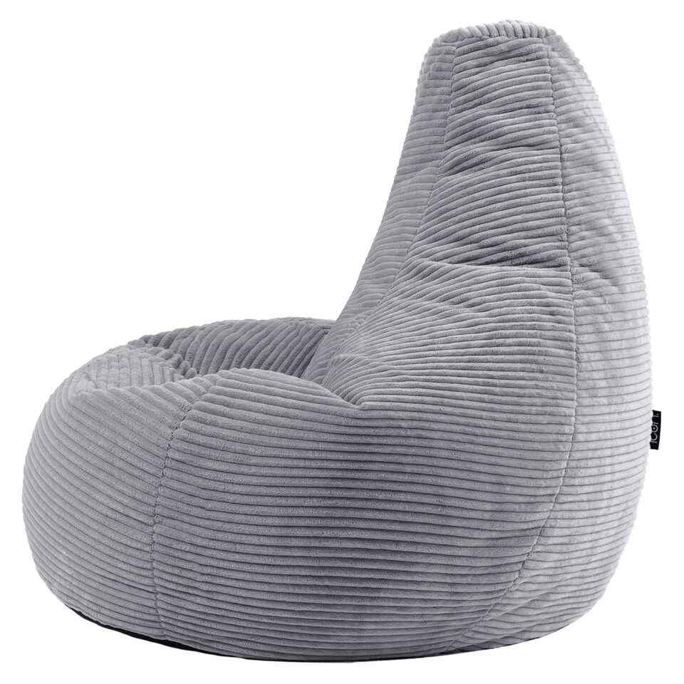 image 1 of Dalton Medium Beanbag Corduroy Light Grey | Grey | Grey | 1