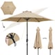 image 7 of Yaheetech 269 cm Patio Umbrella with Push Button Tilt and Crank-Tan