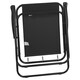 image 8 of Garden Table & Folding Deck Chairs Set 2 4 Seater Outdoor Patio Dining Furniture | Black | Table + 4 Black Chairs