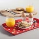 image 2 of Melamine Dotty Tray, Medium | Red | Red
