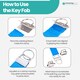 image 3 of 25mm Lanyard Keychain Hardware Fob Key Ring with Ring Clamps - 5pcs