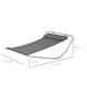 image 5 of Outsunny Single Texteline Outdoor Hammock Bed Patio Sun Lounger Grey