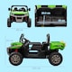 image 5 of HOMCOM Kids Ride on Car, Electric Car for Kids with Electric Bucket, 12V 2 Seater UTV with Shovel, Parental Remote, 4 Spring Suspension Wheels, Working Horn, Music - Green