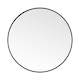 image 1 of Living and Home 40cm Nordic Round Bathroom Wall Mirror | Black | 40cm