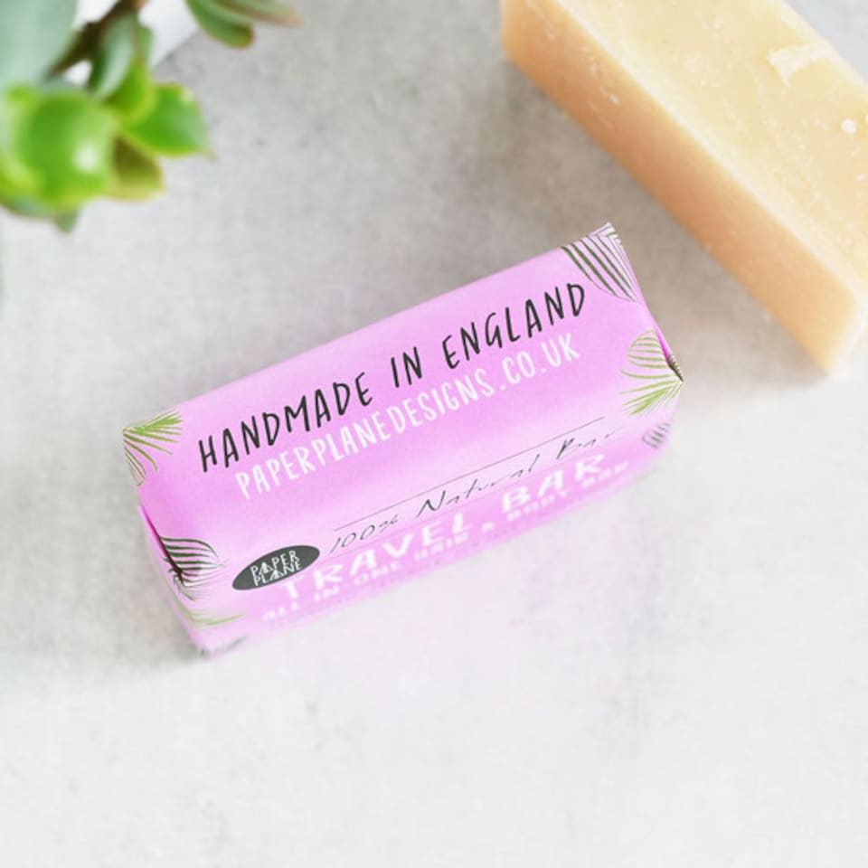 image 1 of Paper Plane Travel Bar Soap 95g