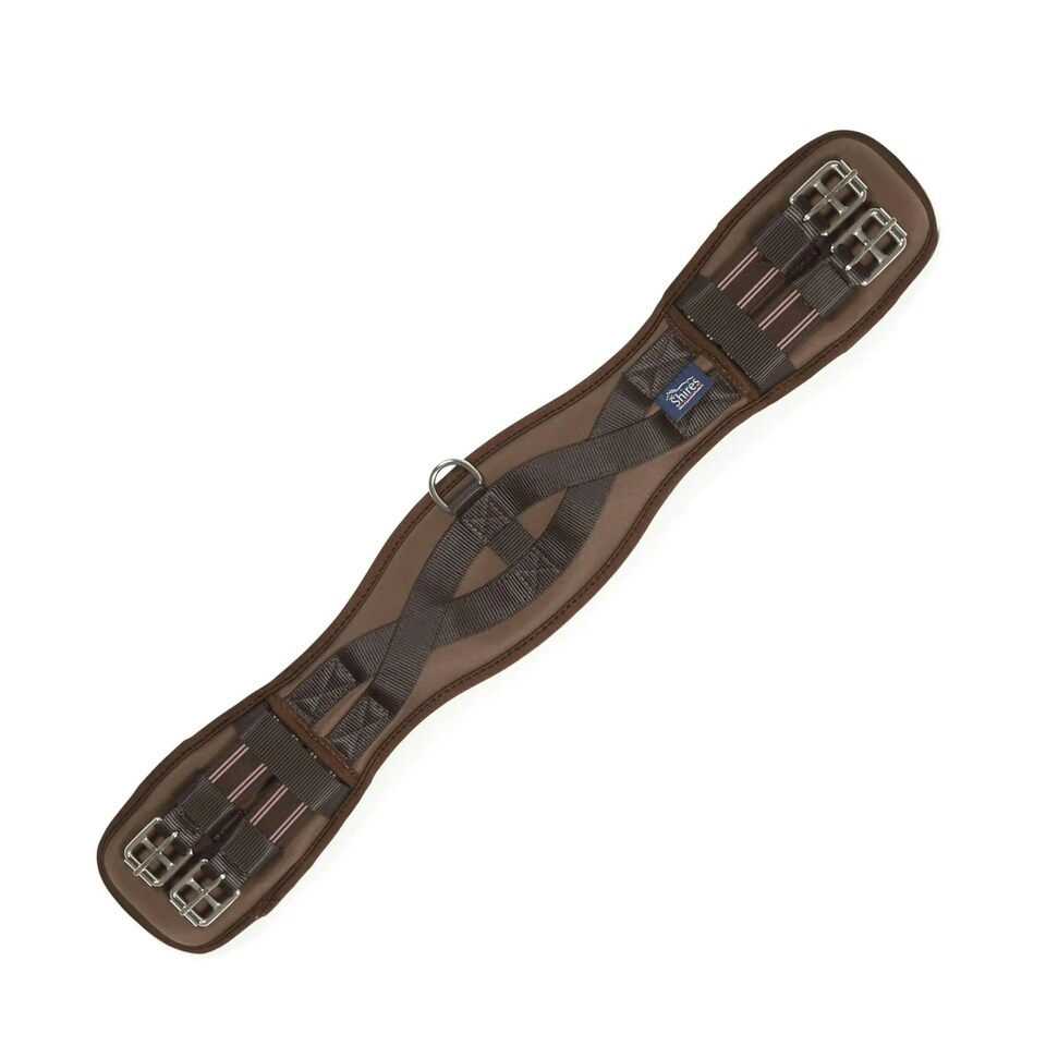 image 1 of Shires Memory Foam Horse Dressage Girth - Brown - 30in