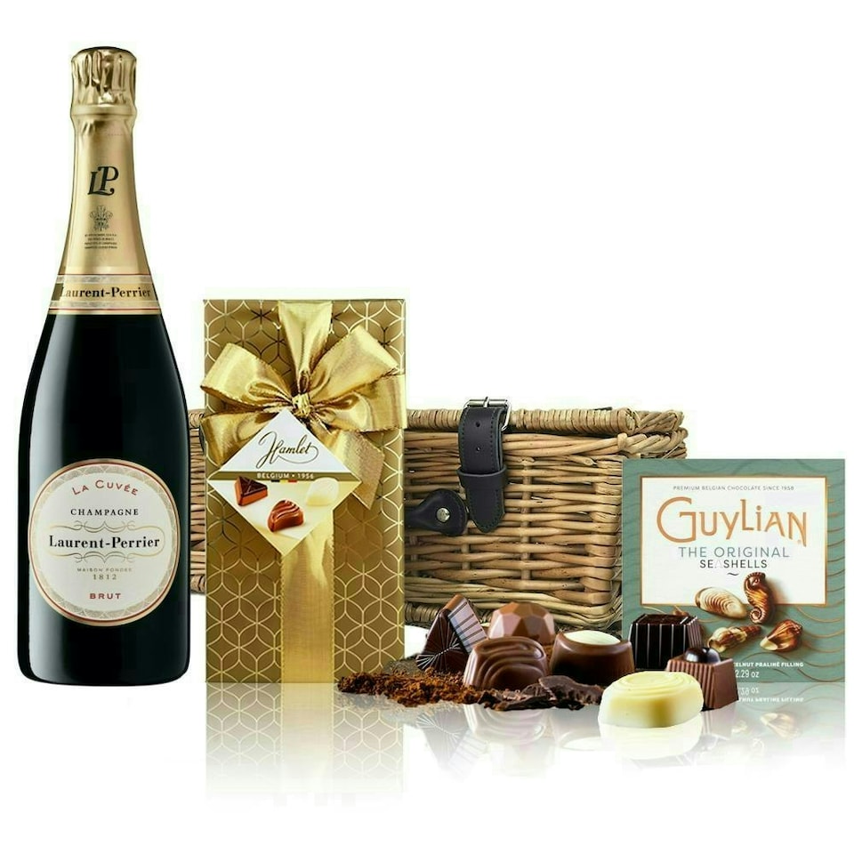 image 1 of Laurent Perrier La Cuvee Brut Champagne and Chocolates Hamper 75cl 12% abv