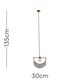 image 5 of ValueLights Jupiter Art Deco Polished Brass Ceiling Light Pendant | Gold
