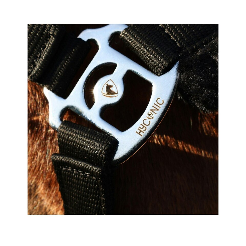 image 1 of HYCONIC Faux Fur Horse Lead Rope - Black - Cob