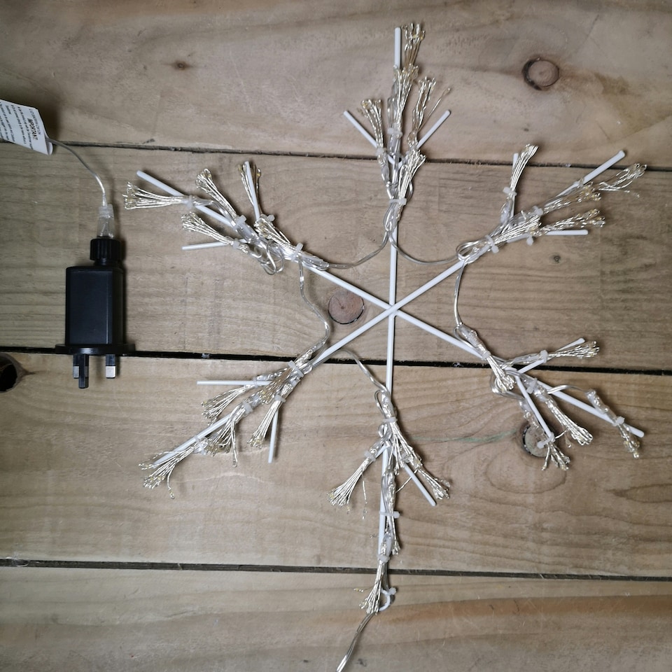 image 1 of 300 LED 40cm Microbrights Snowflake Christmas Silhouette in Warm White