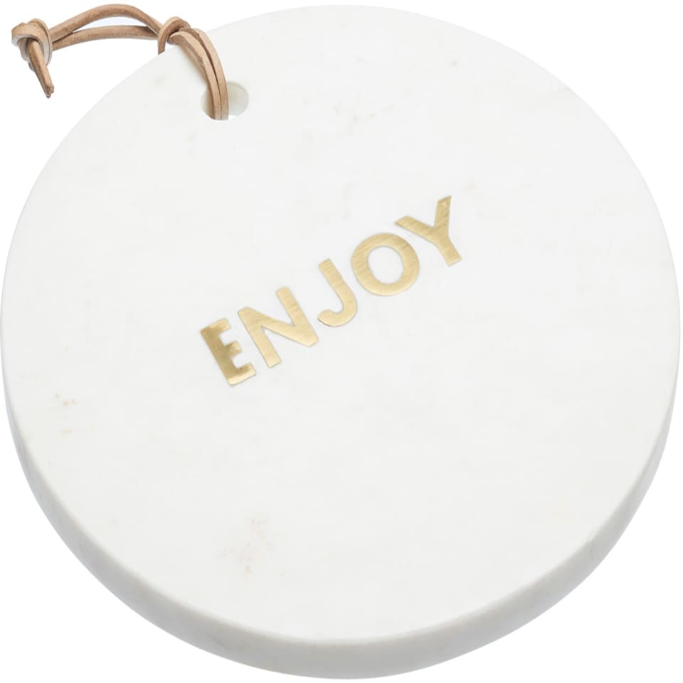 image 1 of Artesà Round Marble Cheese Board Platter White