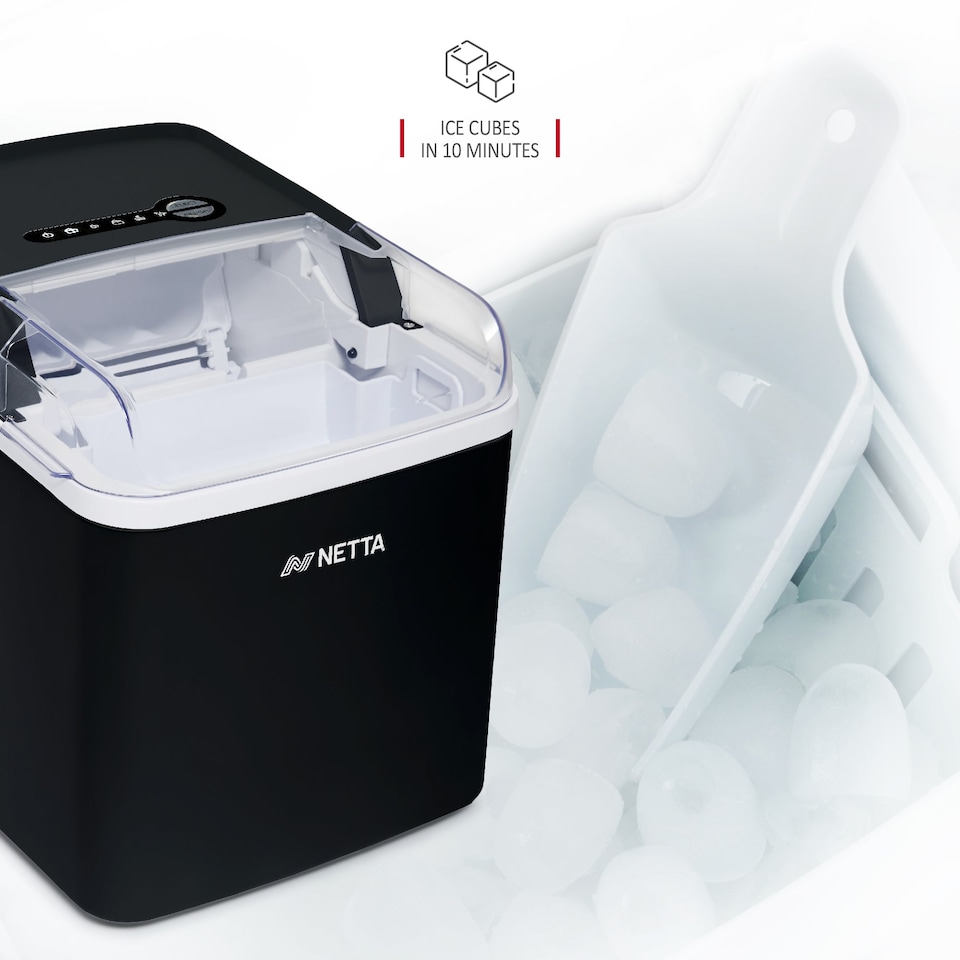 image 1 of NETTA Ice Maker Machine 1.8L Tank, 12kg/Day, Stainless Steel