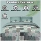 image 4 of VELVETIO Archie Complete Duvet Cover Set with Fitted Sheet Soft Polycotton Bedding Sets Green | King
