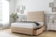 image 3 of Sloomy Monaco Pebble Plush Divan Bed With Mattress 2 Drawers Right Side With 54" Floor Standing Headboard & 12" Matching Footboard 4' Small Double | Brown | Pebble | Small Double | 1