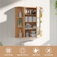 image 8 of COSTWAY Bathroom Cabinet Wall-mounted Storage Cabinet-Natural