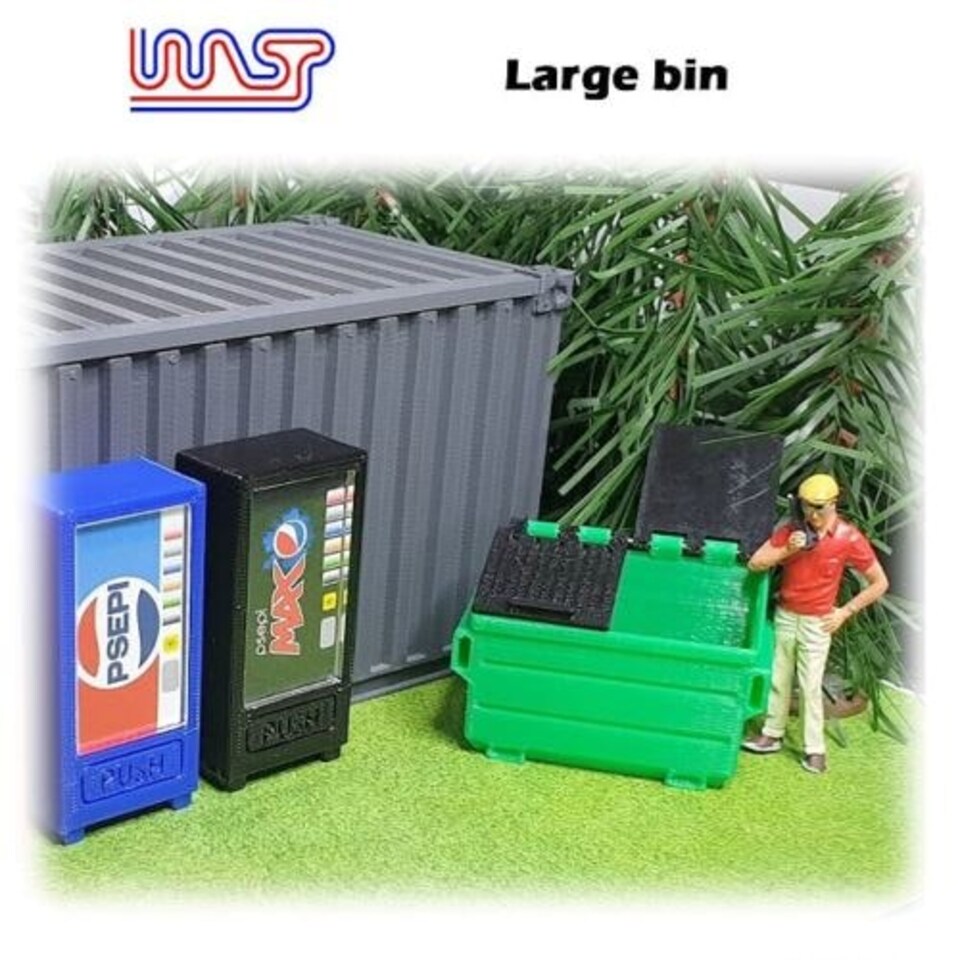 image 1 of Track Side Scenery Slot Car Displays 3 x Green Bins 1:32 Scale New WASP