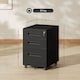 image 5 of Vinsetto 3 Drawer Mobile File Cabinet, Metal Filing Cabinet with Lock and 5 Wheels for A4 Legal Letter Sized Documents, Hanging File Folders, Pre-Assembled Body, 39 x 48 x 60 cm, Black | Black | Black