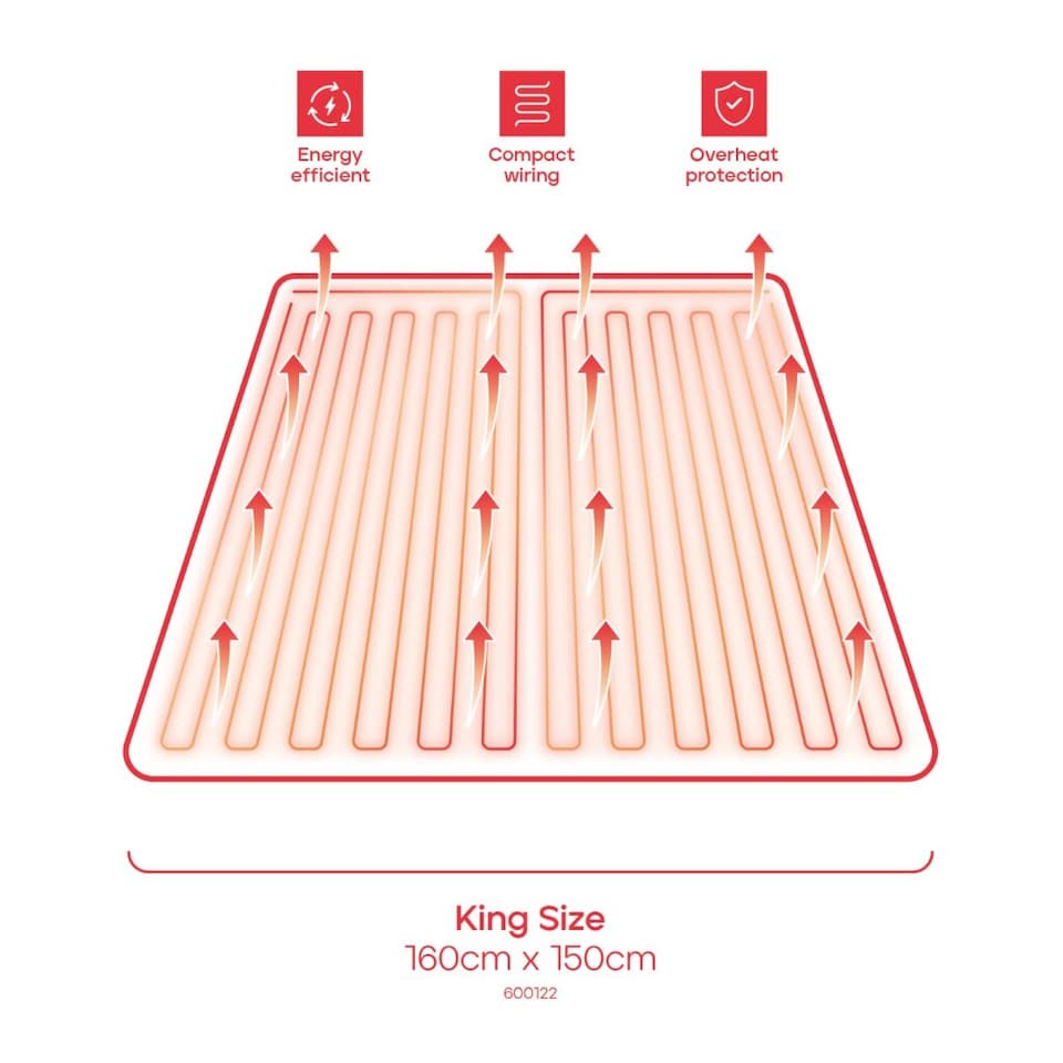image 1 of Morphy Richards EVERCOSY KING SIZE HEATED ELECTRIC UNDER BLANKET - POLYESTER
