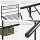 image 4 of Yaheetech Metal Platform Bed Frame with Cloud-inspired Design Headboard Black, 3ft Single
