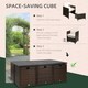image 3 of Outsunny 11PC Garden Rattan Dining Set Cushion Patio Table Chair Conservatory