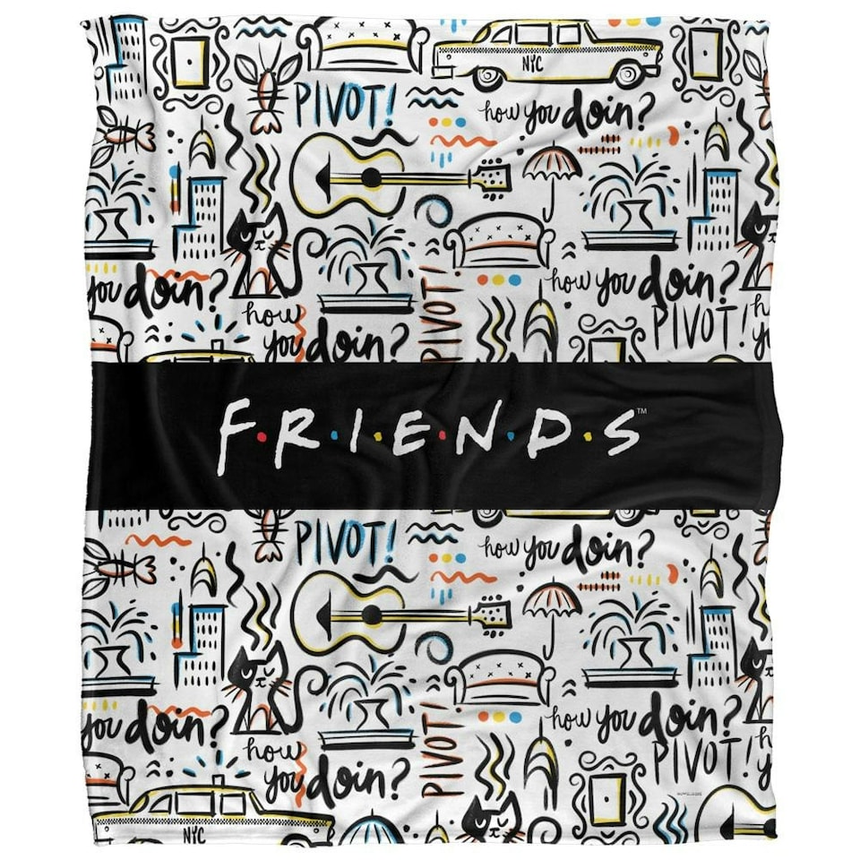 Friends Logo Blanket - Multicoloured - One Size (UTTV18756)
