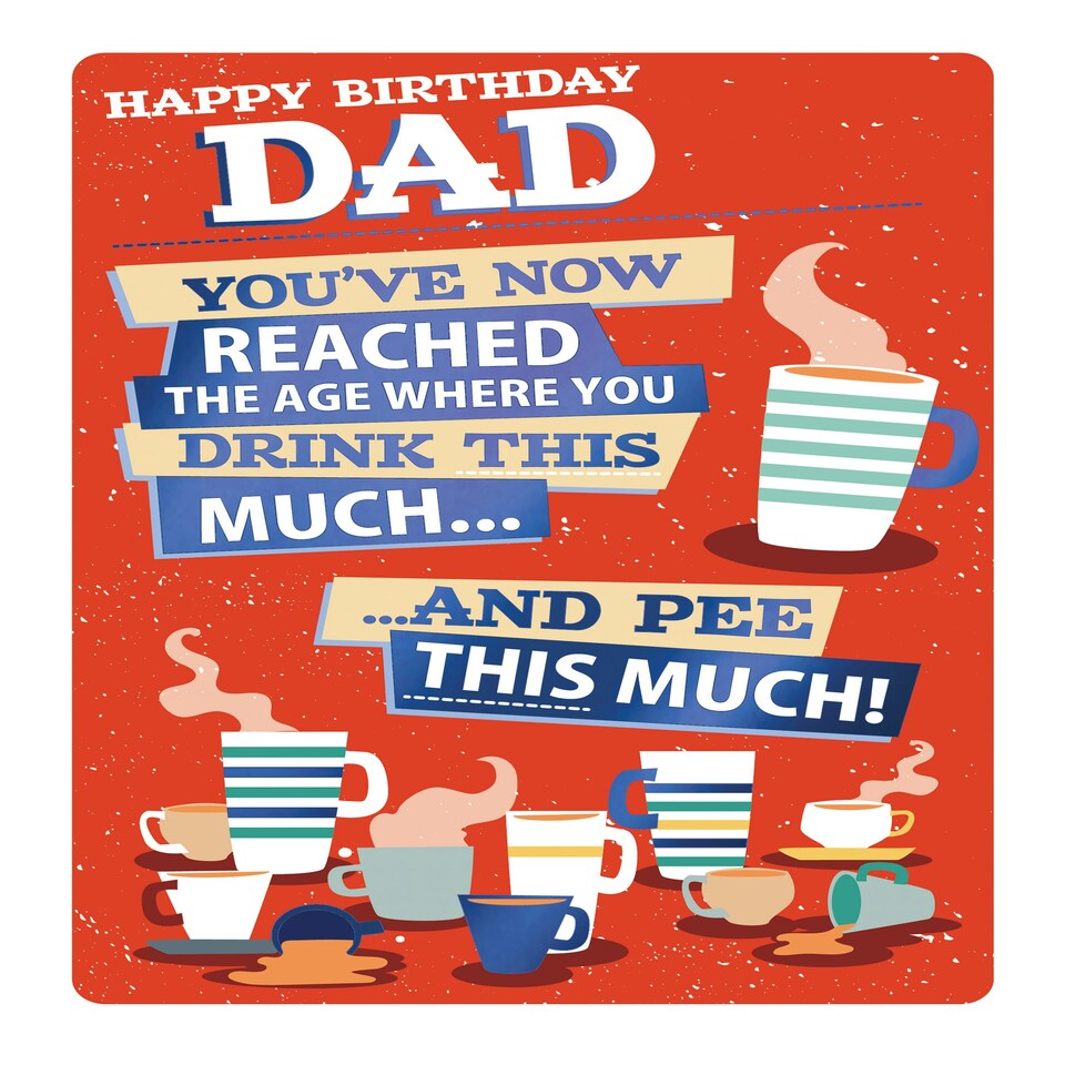 image 1 of You've Reached The Age Where You Drink This Much... - Funny Dad Birthday Card