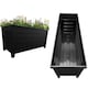 image 1 of Black 2 Grosvenor Troughs Flower Planters 55cm Long For Office, Home, Gardens, Decking & Patios