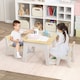 image 8 of COSTWAY 2 in 1 Children Activity Table and Chair Set Yellow