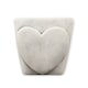 image 1 of White Wash Heart Plant Pot Set of 3 Assorted Sizes White