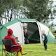 image 2 of Outsunny 4-6 Persons Camping Tent Dome Family Travel Group Hiking Room Fishing | Green | Green and White