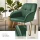 image 4 of Chair Marilyn - quilted velvet look, continuous backrest, golden steel legs - per piece Green | Dark Green/Gold