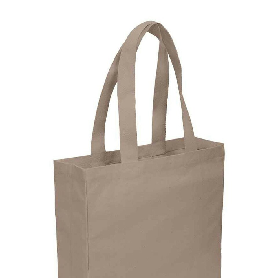 image 1 of Brand Lab Everyday Square Canvas Tote Bag - Mushroom - One Size Brown