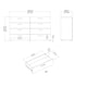 image 9 of Pepe Wide Chest of 8 Drawers (4+4) in Walnut