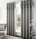 image 6 of Catherine Lansfield Flamenco Fully Lined Eyelet Curtains Silver | Silver | 90x90"