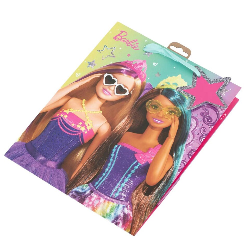 image 1 of Barbie Star Gift Bag - Multicoloured - 33cm x 26cm Multi