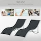 image 3 of Outsunny Set of 2 Zero Gravity Lounge Chair Recliners Sun Lounger Black