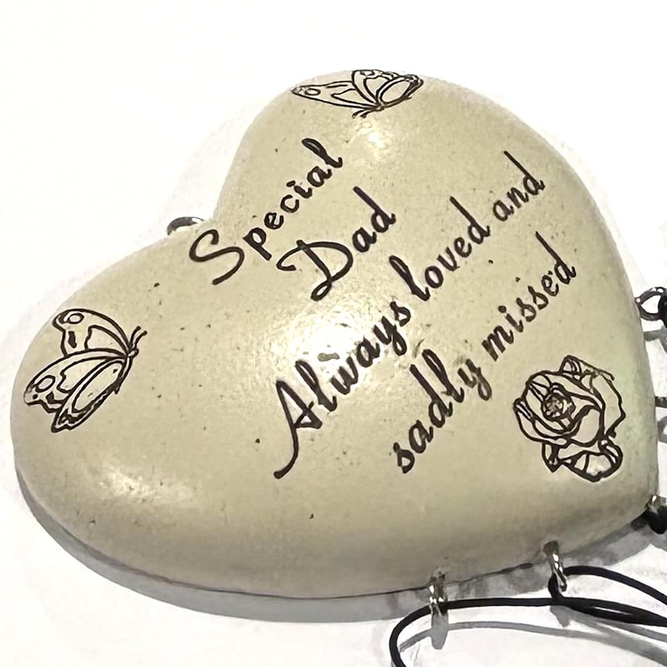 image 1 of Special Dad Hanging Wind Chime Graveside Memorial Decoration Plaque Outdoor