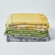 image 6 of Homescapes Cotton Morocco Striped Green Throw - 255 x 360 cm | Green