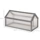 image 3 of Outsunny Wooden Cold Frame Greenhouse Garden Polycarbonate Grow House, Grey