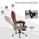 image 5 of Vinsetto Office Chair with 6 Point Massage and Back Heat, Microfiber Desk Chair with Footrest Adjustable Height and Swivel Wheels, Back Reclining, Brown