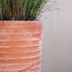 image 6 of Primrose Terracotta Red Tapered Tall Outdoor Cylinder Planter with Drainage 100cm