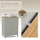 image 5 of Bath Vida Priano 2 Drawer 2 Door Freestanding Bathroom Cabinet, Grey & Oak
