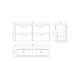 image 2 of Balterley Winshill Contemporary 4 Drawer Wall Hung Vanity Unit with Double Basin, Grey, 1200mm