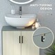 image 7 of kleankin Bathroom Sink Cabinet, Under Sink Basin Storage Cupboard with Shelf Yellow | Natural wood finish