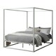 image 1 of Ashwell Modern Four 4 Poster White Metal Bed Frame (Double)