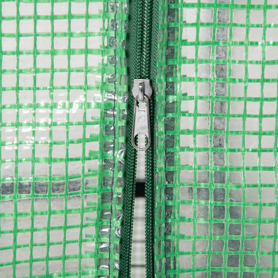 image 1 of Outsunny Mini Greenhouse 4-Tier Portable Plant House Shed w PE Cover, Green